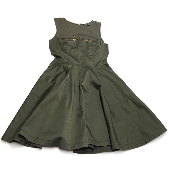 Armani Exchange Dresses & Skirts - €• Armani Exchange Olive Military Dress Pocket O28